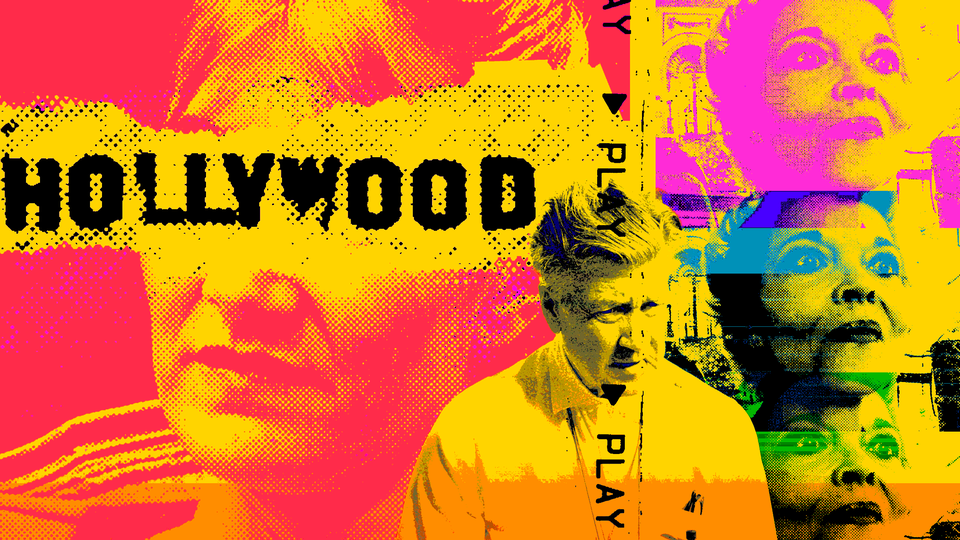 Illustration with collaged scenes from "Inland Empire" and a picture of David Lynch