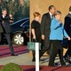 German Chancellor Angela Merkel arrives in Marrakech for the signing of a United Nations migration compact as man gestures angrily in the background.