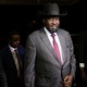 South Sudan President Salva Kiir arrives at the national palace to negotiate with the South Sudan rebel leader Riek Machar on June 20, 2018.