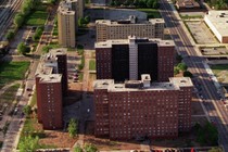 overhead view of the Robert Taylor homes in Chicago