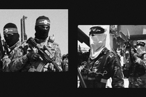 Images of Hamas and ISIS fighters