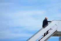 Donald Trump boards Air Force One