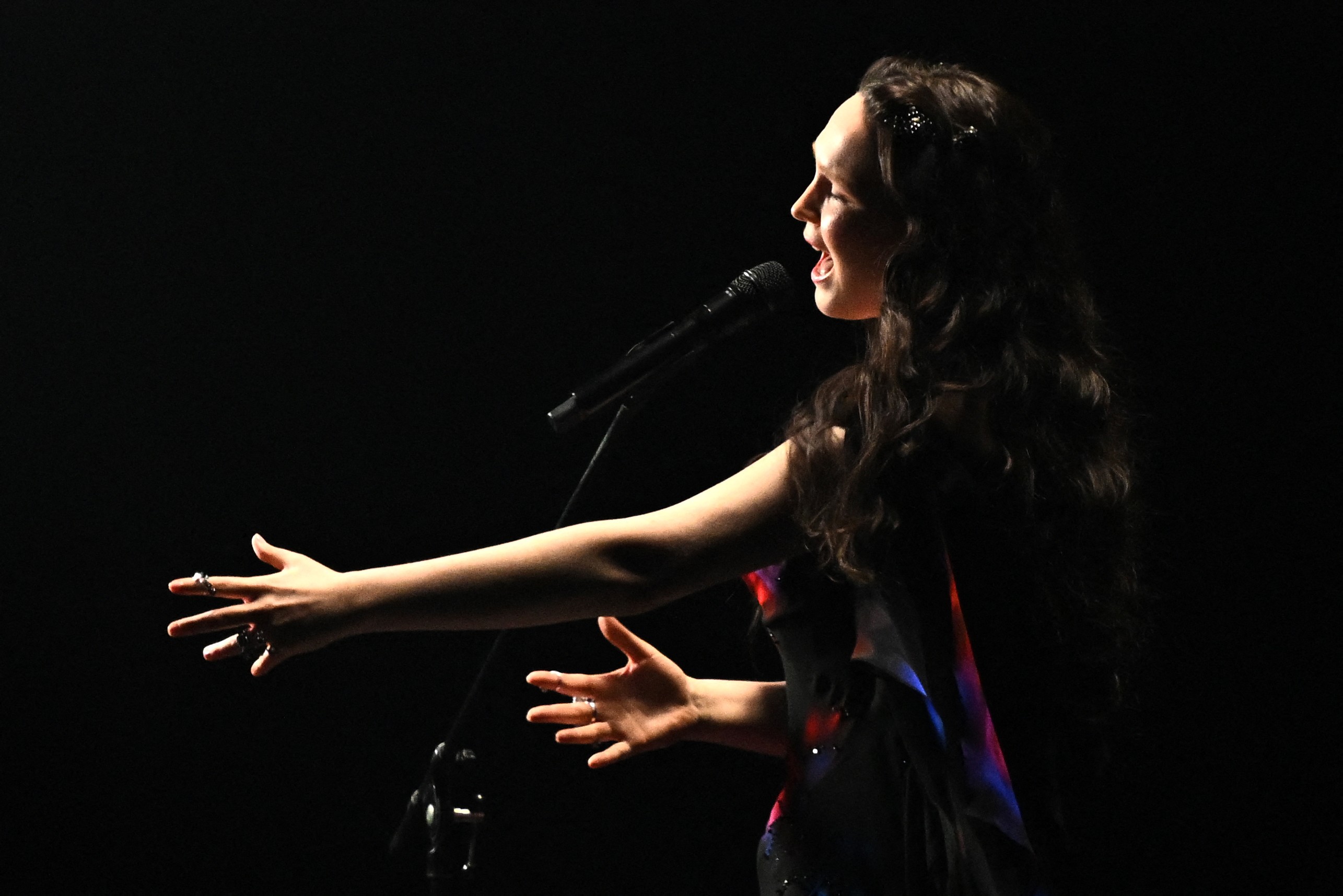 Positions of singers during performance.