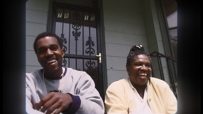 Kanye West and his mother Donda