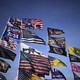 Flags flown by Trump supportres