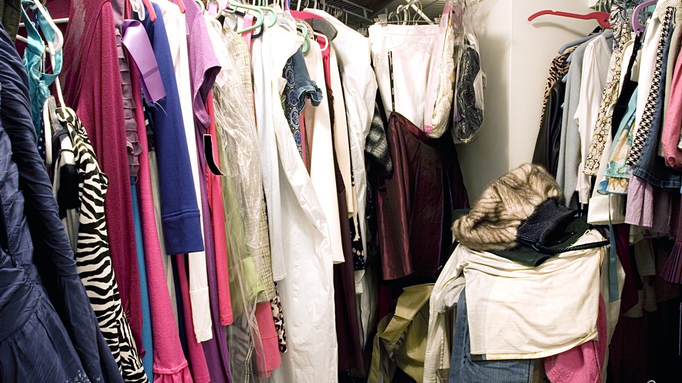 A messy closet