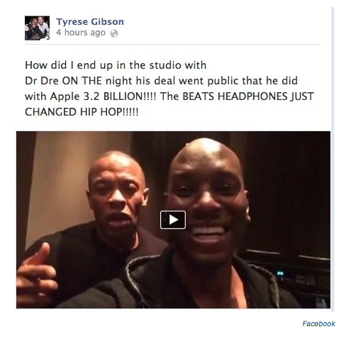 Tyrese beats sale by dre