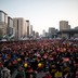 People attend a protest against South Korean President Park Geun Hye.