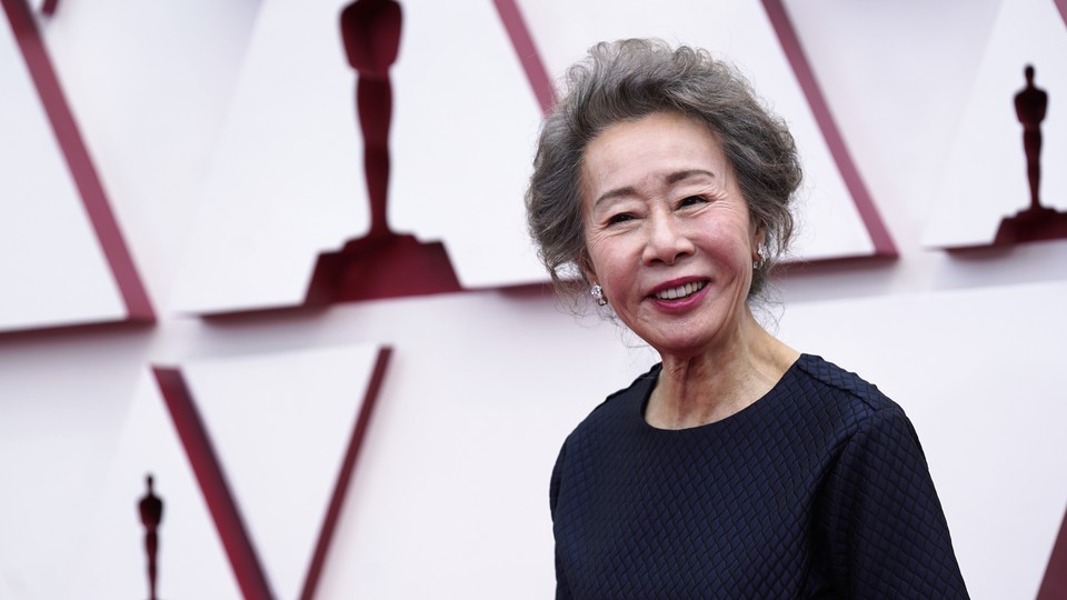 Youn Yuh-jung at the 93rd Oscars