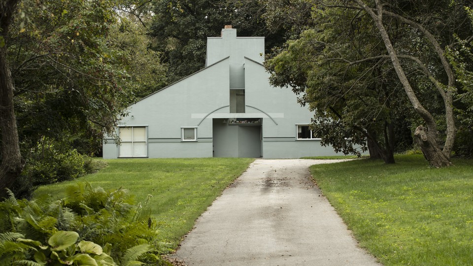 The Vanna Venturi House, designed by the architect Robert Venturi for his mother, in the Chestnut Hill neighborhood of Philadelphia