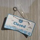 A closed sign.