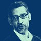 Photo-illustration of Donald Trump and Sundar Pichai