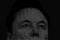 A portrait of Elon Musk made with numbers