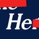 Illustration of The Heritage Foundation’s logo with red redactions over certain letters, making “He” the only legible part of the logo