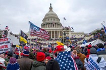 A photo of the crowd at the U.S. Capitol on January 6, 2021