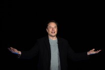 Elon Musk gestures