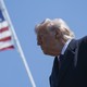 President Trump in front of an American flag