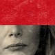 Photo of Melania Trump, the top half of her face obscured by a red bar