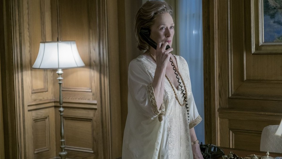 Meryl Streep on the phone in 'The Post'