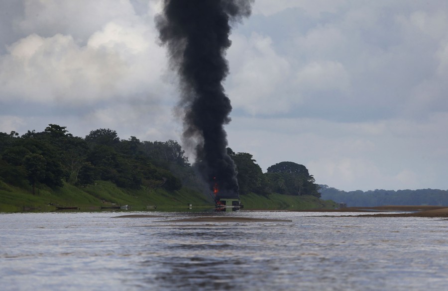 Brazil's clearwater Tapajos river polluted by illegal gold mining