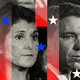 Nikki Haley, Ron DeSantis, Donald Trump