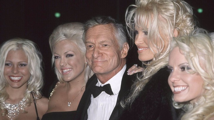 Hugh Hefner with 'Playboy' models