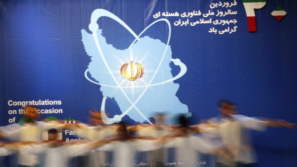 Dancers perform during an event to mark Iran's National Day of Nuclear Technology in Tehran.
