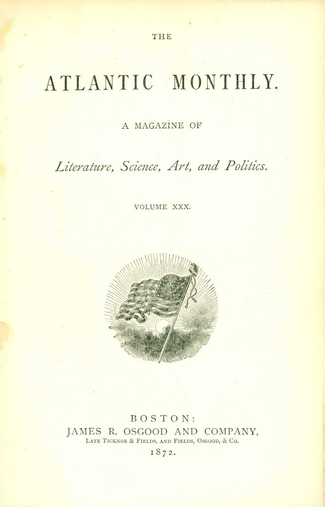 October 1872 Issue The Atlantic