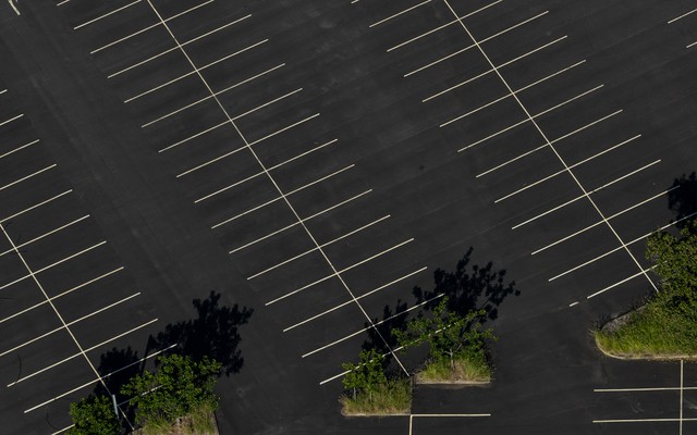An empty parking lot