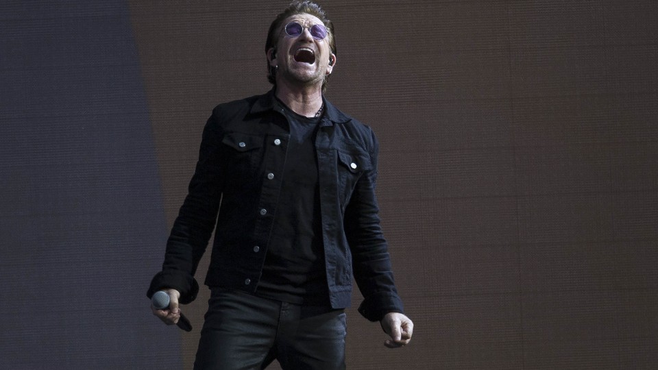 Bono of U2 performs in 2017.