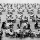 People receiving vaccines at a mass vaccination site in Seattle, Washington.