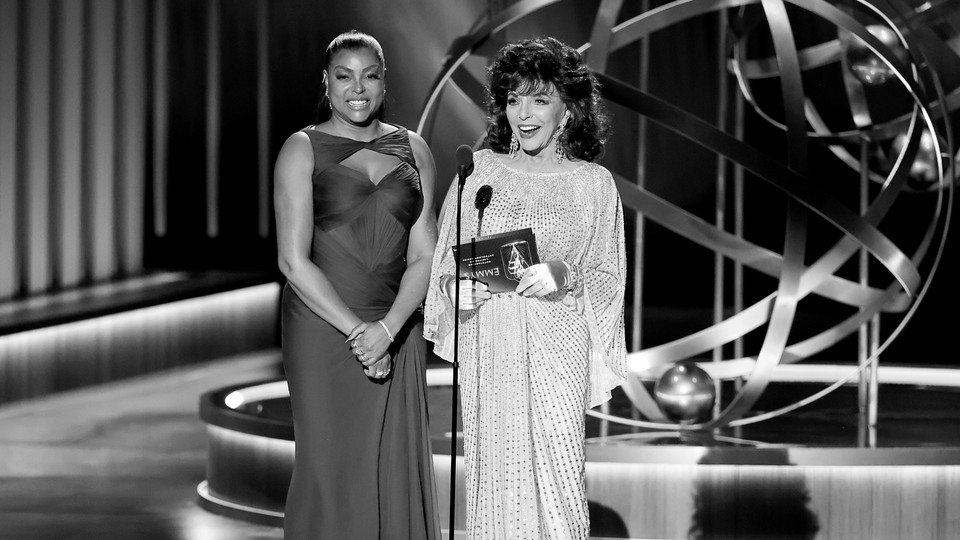 Taraji P. Henson and Joan Collins at the Emmys