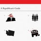 Illustration of a fake "A Republican's Guide" with four images: Donlad Trump, a group of people, the state of Washington, and an elephant.