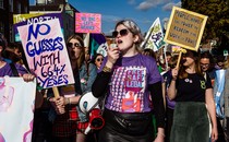 Abortion-rights activists march in Dublin.