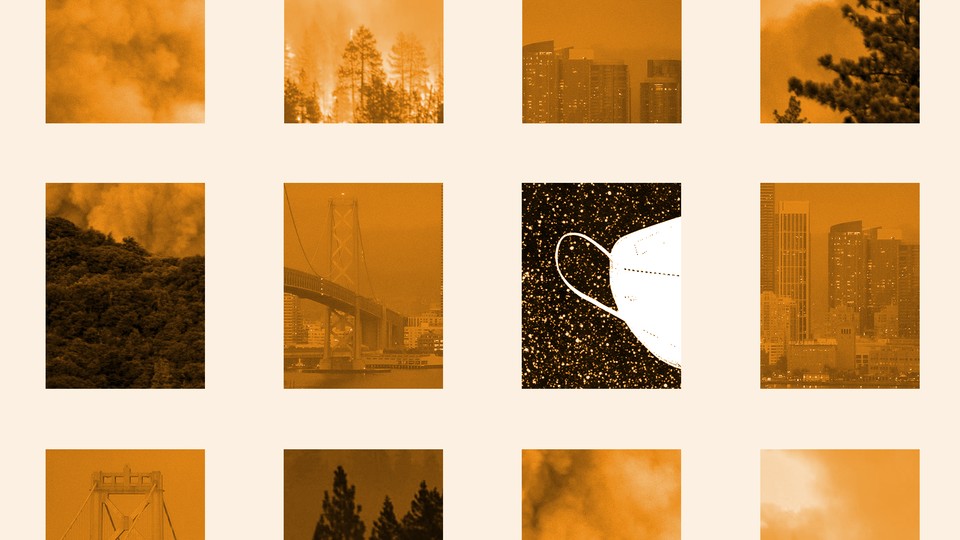A mask within images of wildfire smoke