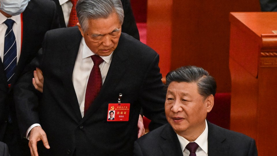 Hu Jintao and Xi Jinping