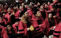 Harvard students at commencement