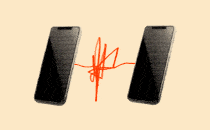 An illustration of two phones struggling to connect.