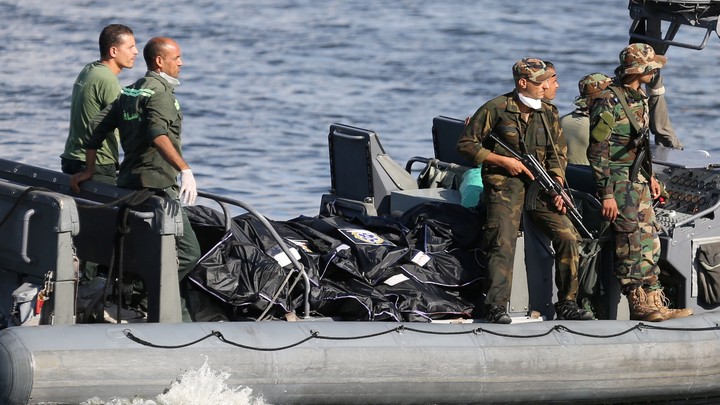 Bodies from the capsized boat