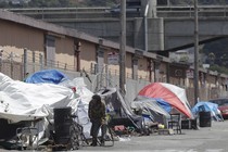 A homeless encampment in San Francisco.