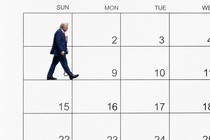 Trump walks on a calendar starting on June 8