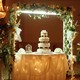 display with a wedding cake