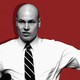 J. D. Scholten, the House candidate in Iowa, appears in a black-and-white photo, in front of a red background. He is pointing his left hand.