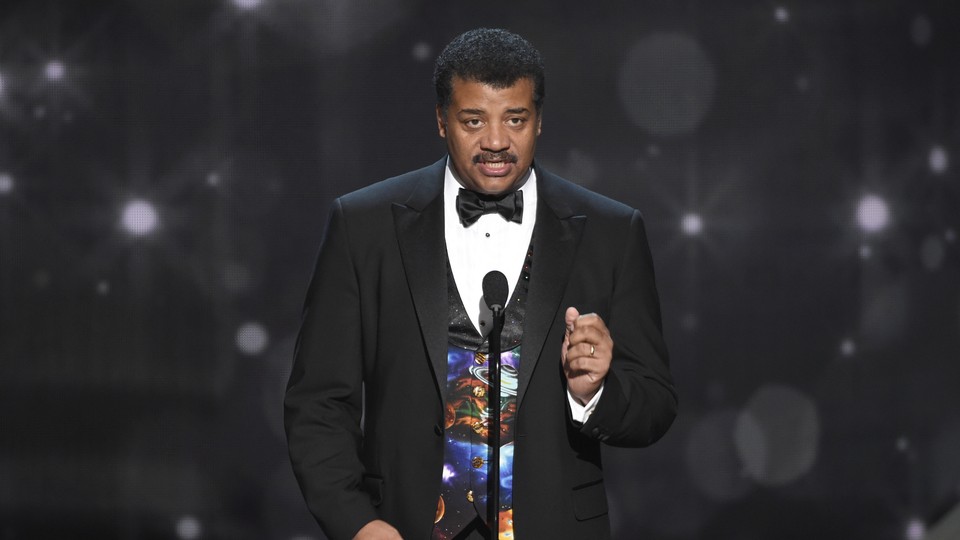 Neil deGrasse Tyson speaks at the Creative Arts Emmy Awards on September 11, 2016, in Los Angeles.