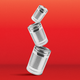 Tinned cans toppling over