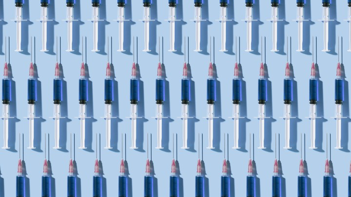 An illustration of vaccine needles