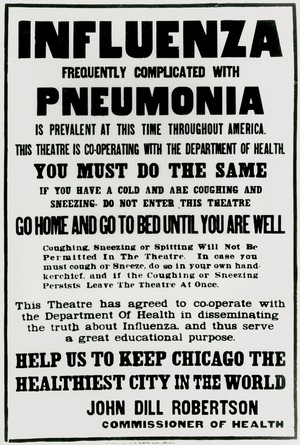 1918 influenza poster