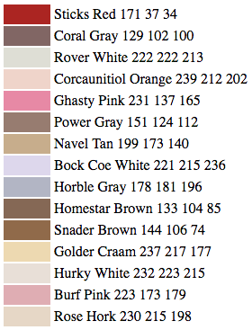 paint color names