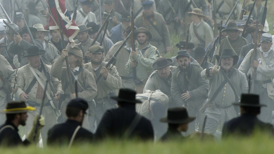A Civil War reenactment