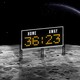 Illustration of a football scoreboard showing 36–23, on the surface of the moon.